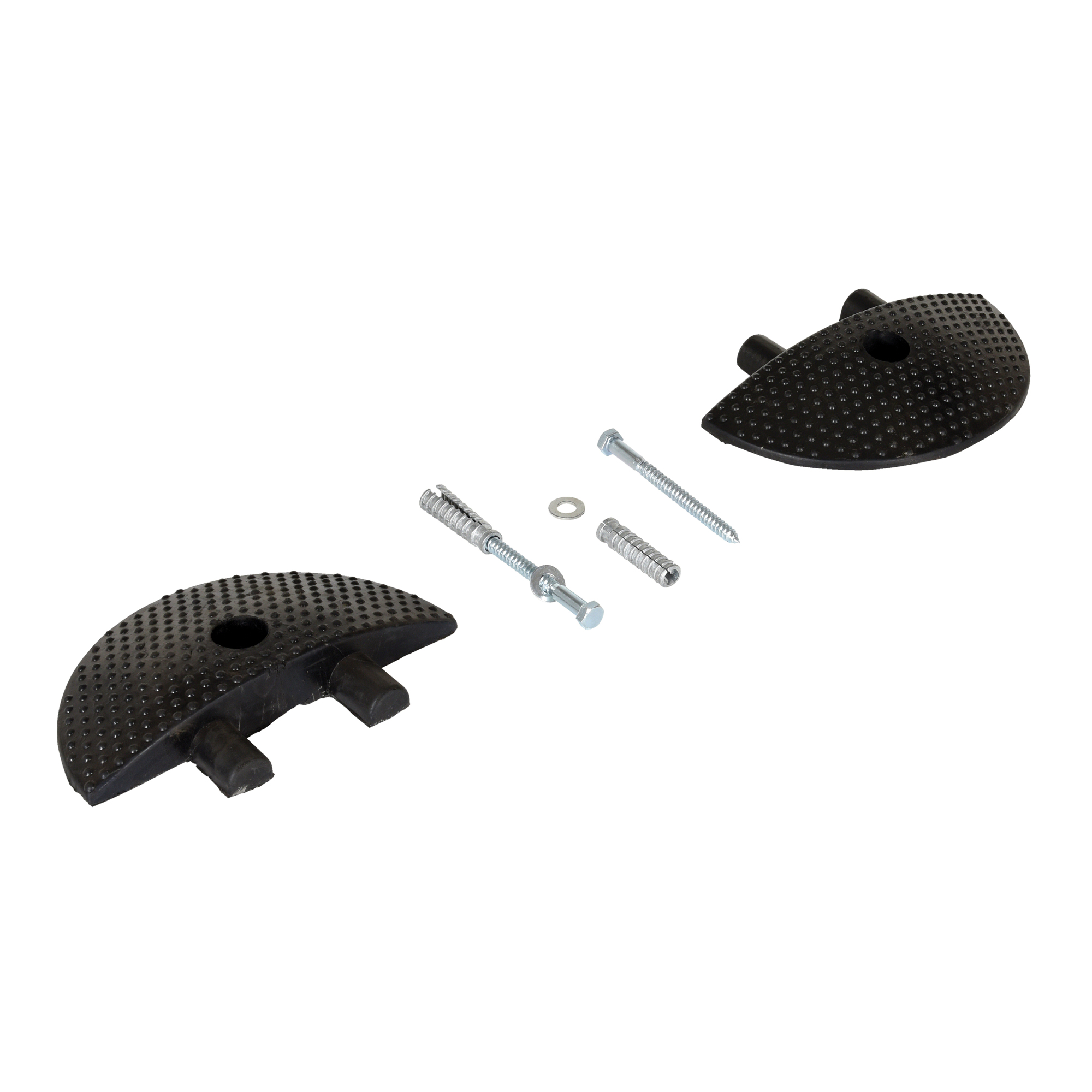 Vestil Rubber Speed Bump End Caps - 7.75in. Length, 1.75in. Height, Heavy-Duty Rubber, Black, Model# SBRY-CAP-C